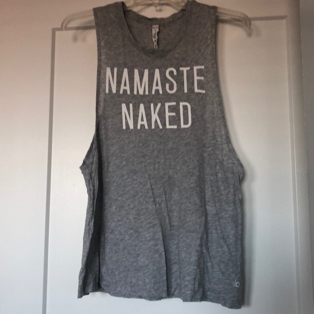ALO Yoga Namaste Naked muscle tank | S | Gray